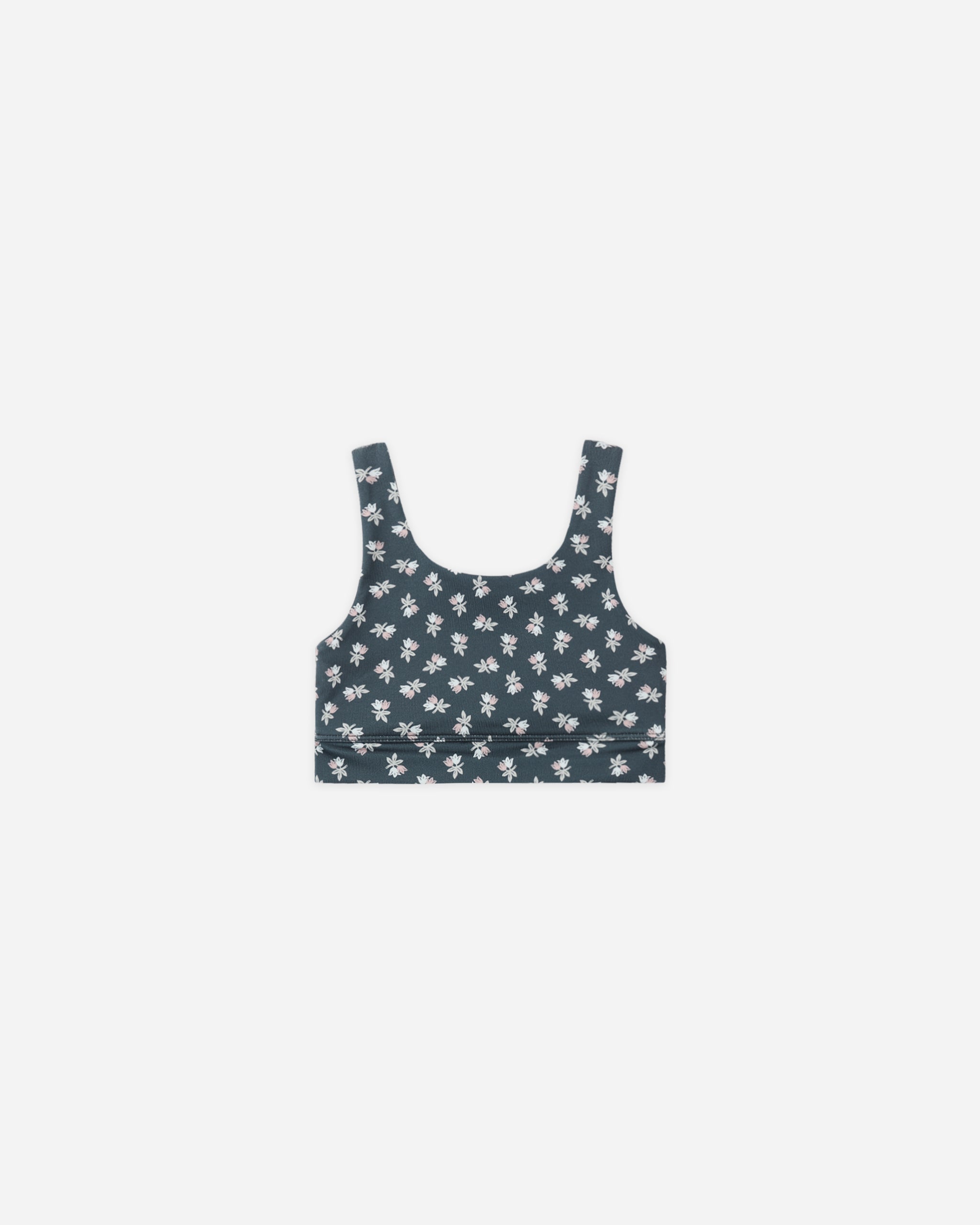 Rylee and Cru Swift Sports Bra Blue Blooms 10-11Y