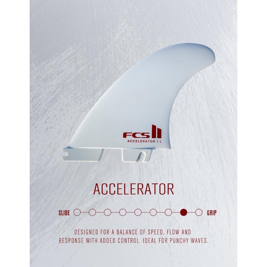 FCS 2 Accelerator PC Tri-Fin Set White Edition M