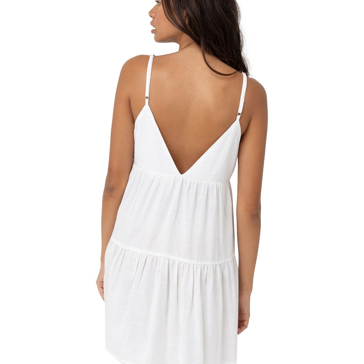 Rhythm Classic Tiered Mini Dress WHT-WHITE 4L
