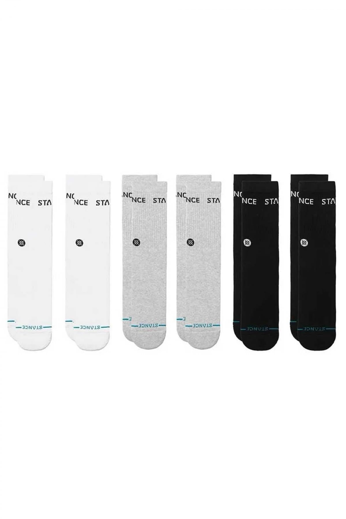 Stance Origin 6 Pack White Socks MUL L