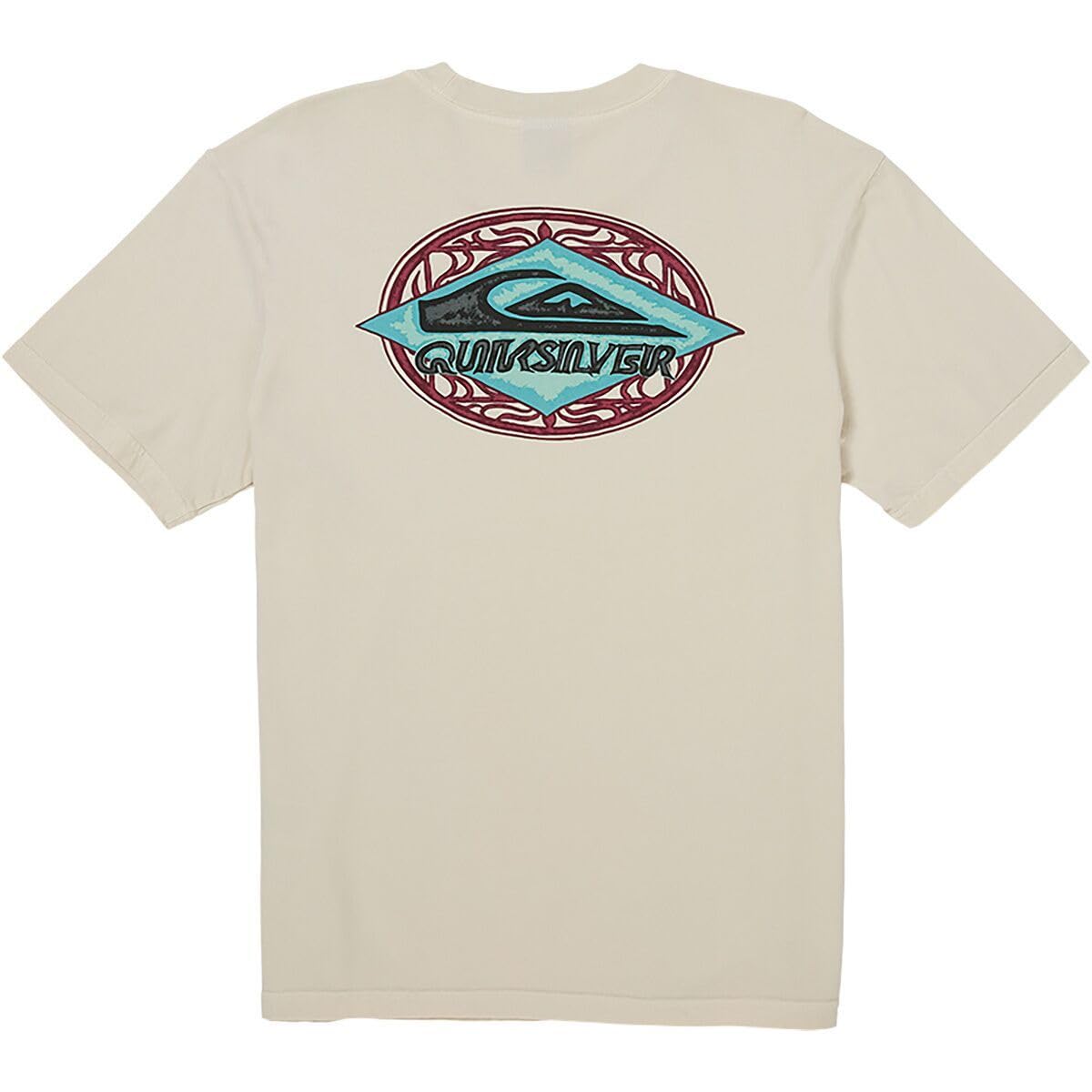 Quiksilver Foil Stamp Pigment-Dyed SS Tee SLR-SILVER BIRCH M