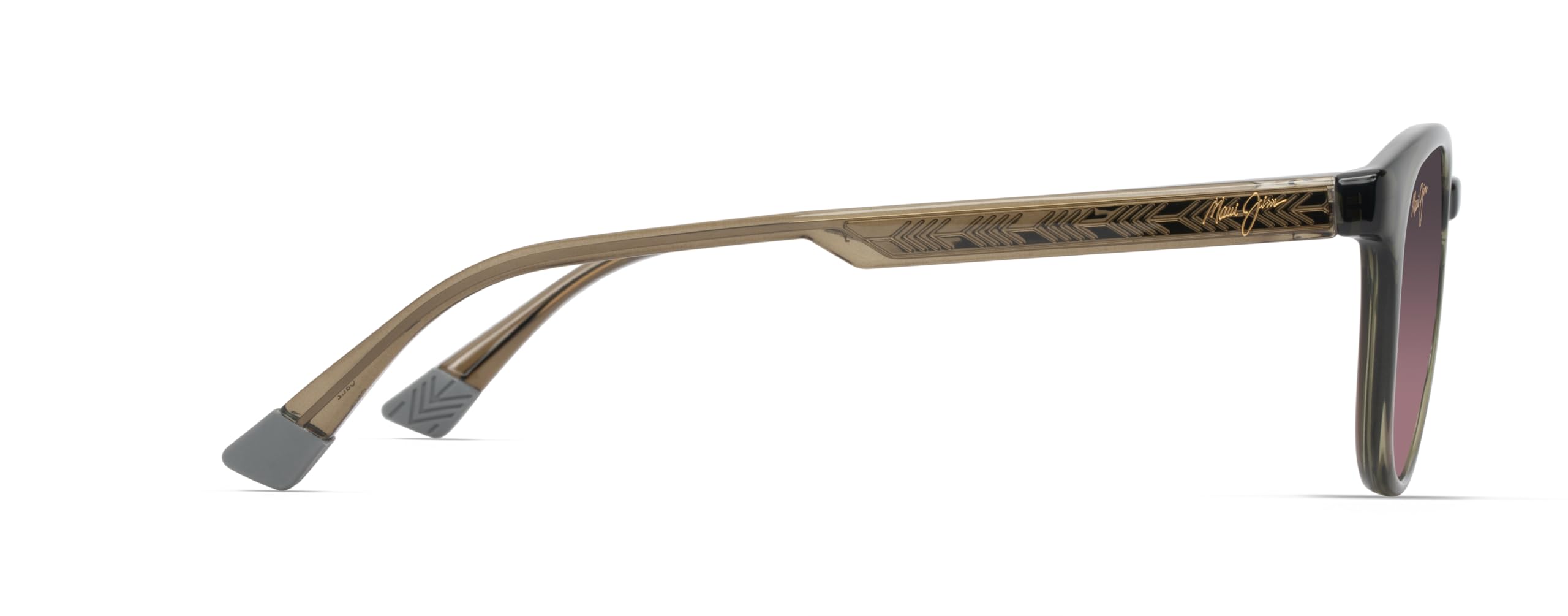 Maui Jim Hiehie Polarized Sunglasses ShinyTransGreen MauiRose