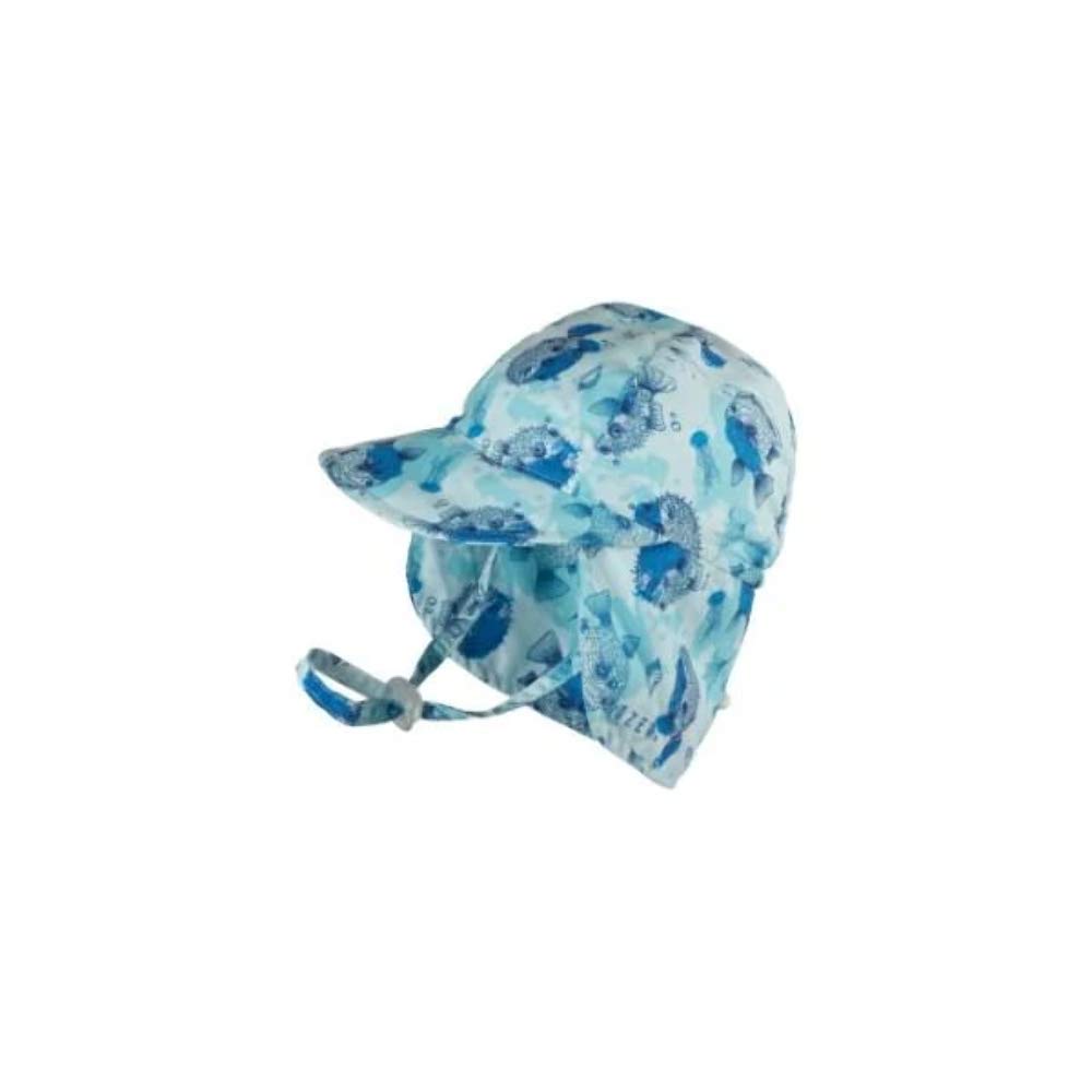 Dozer Baby Boys Bucket Hat Legionnaire Pufferfish  Blue 12-24M