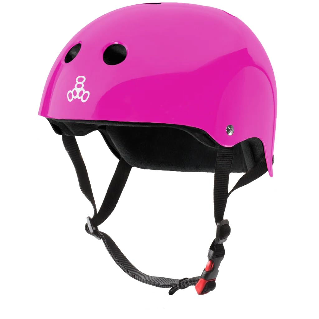 Triple Eight Certified Sweatsaver Helmet Pink Glossy L/XL