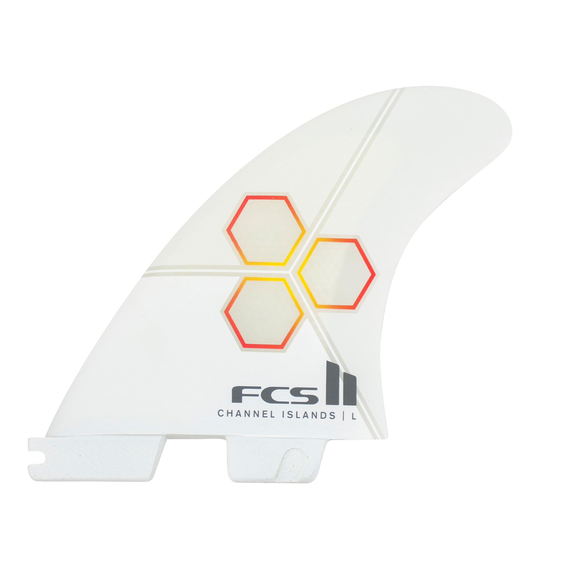 FCS 2 CI PC Tri-Fin Set White-Flame L