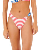 RIP CURL ES VEDRA STRIPE HI LEG SKIMPY WRD S