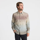 ROARK CROSSROADS FLANNEL FOS-FOSSIL STRIPE M