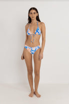 Rhythm Paradise Floral Halter Top BLU XS