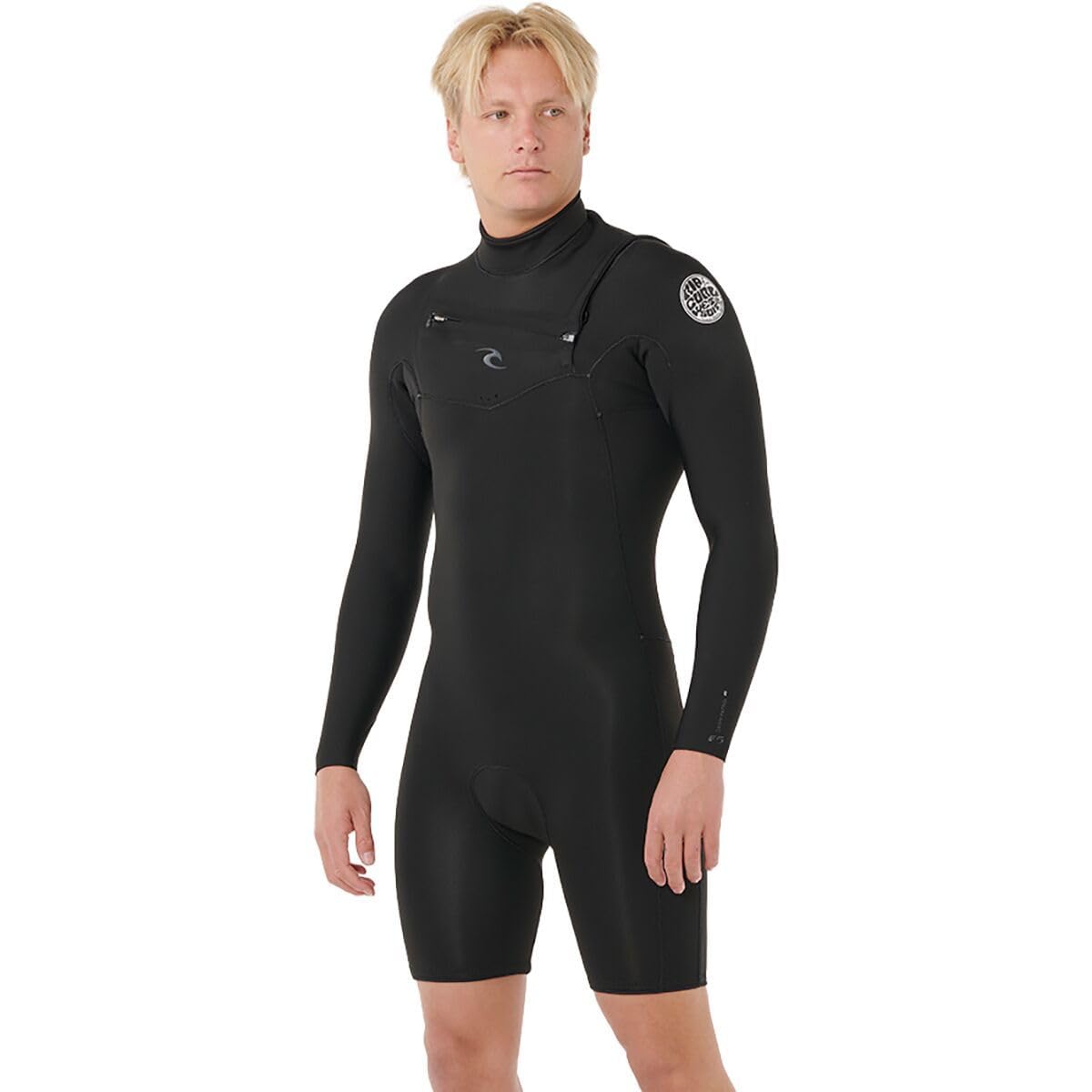 Rip Curl Mens Dawn Patrol 2/2 Long Sleeve Chest Zip Springsuit 0090-Black S