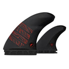 Futures Fins Reverse 3/2 Alpha Twin+1 Twin Fin Set Carbon-Red