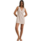 RHYTHM VALLEY STRIPE MINI DRESS TAN 1XS
