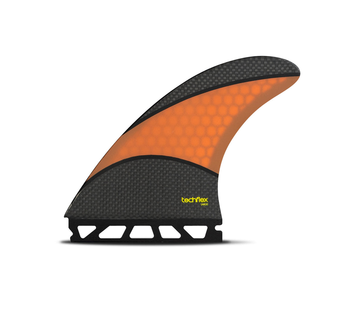 Future Fins FAM2 Techflex Thruster Fin Set Black-Orange L-NEW