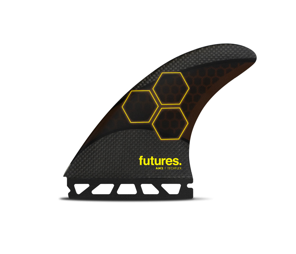 Future Fins FAM2 Techflex Thruster Fin Set Black-Orange L-NEW