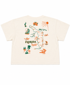5801 The Florida Map Crop Tee DFB-Ivory XS