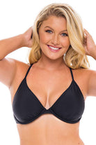 H2OH Flawless Underwire Bikini Top  BLK F