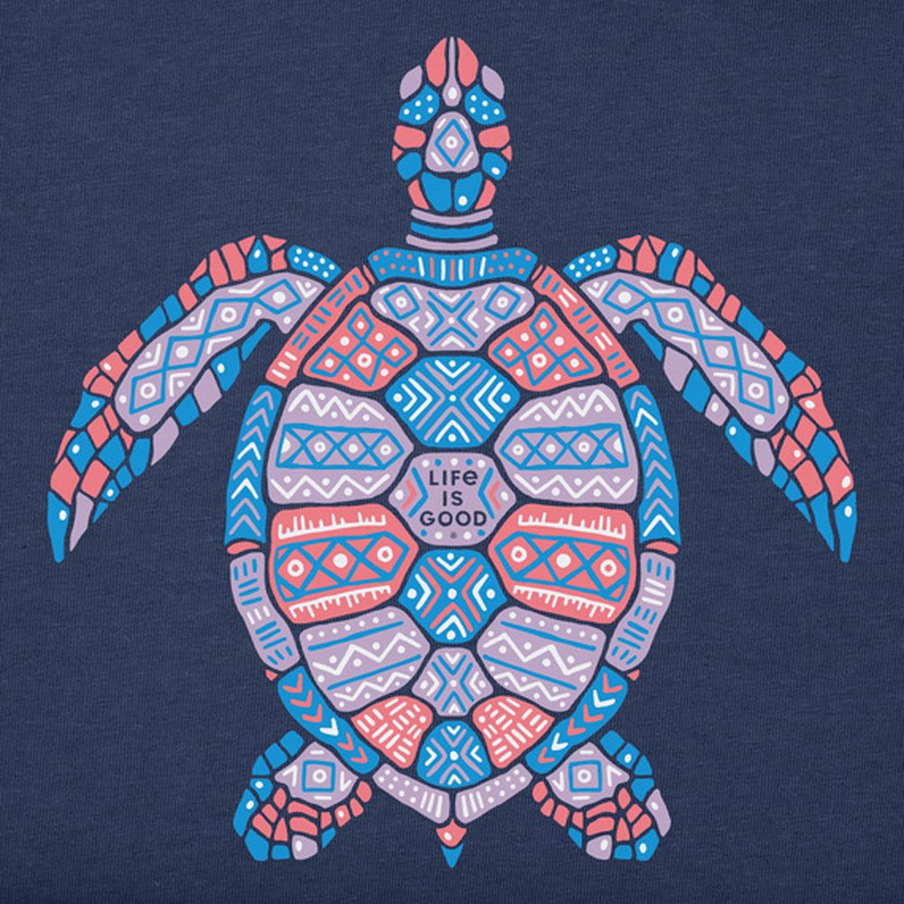 Life Is Good Tribal Sea Turtle Delray Beach SS Tee Beach XXXL