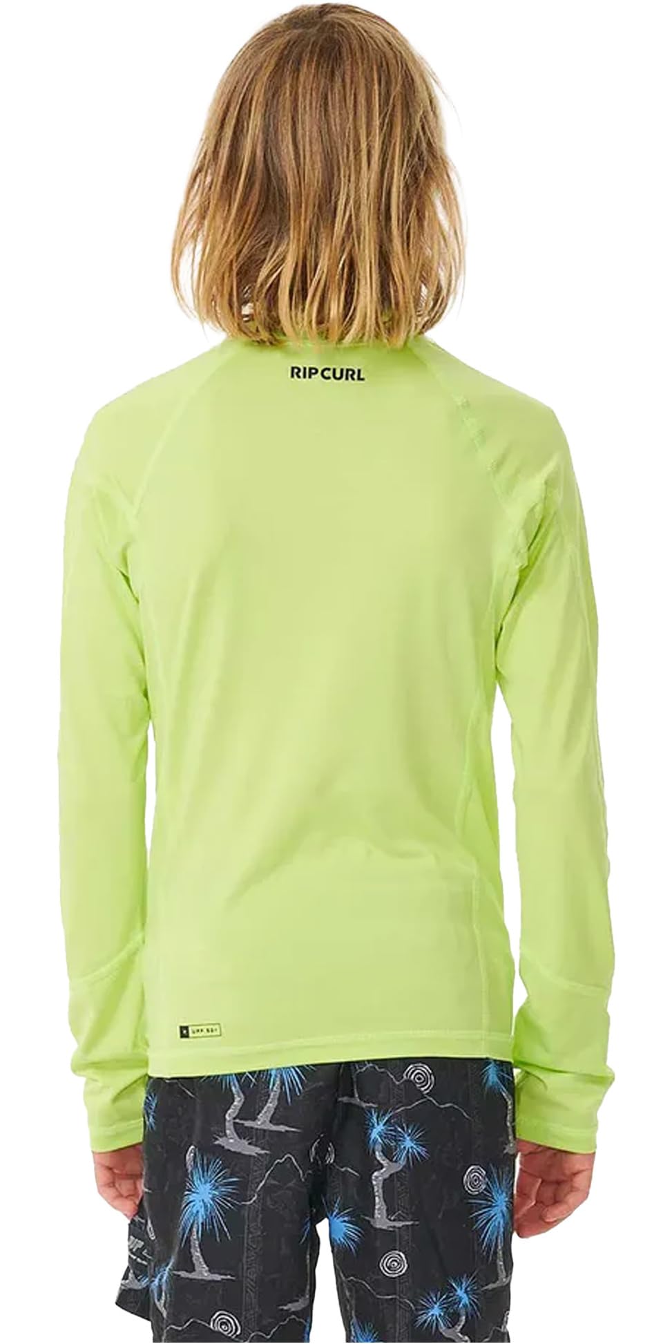 RIP CURL BRAND WAVE UPF L/S-BOY LIME 14
