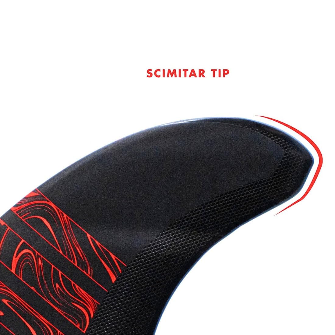 Futures Fins Reverse 3/2 Alpha Twin+1 Twin Fin Set Carbon-Red