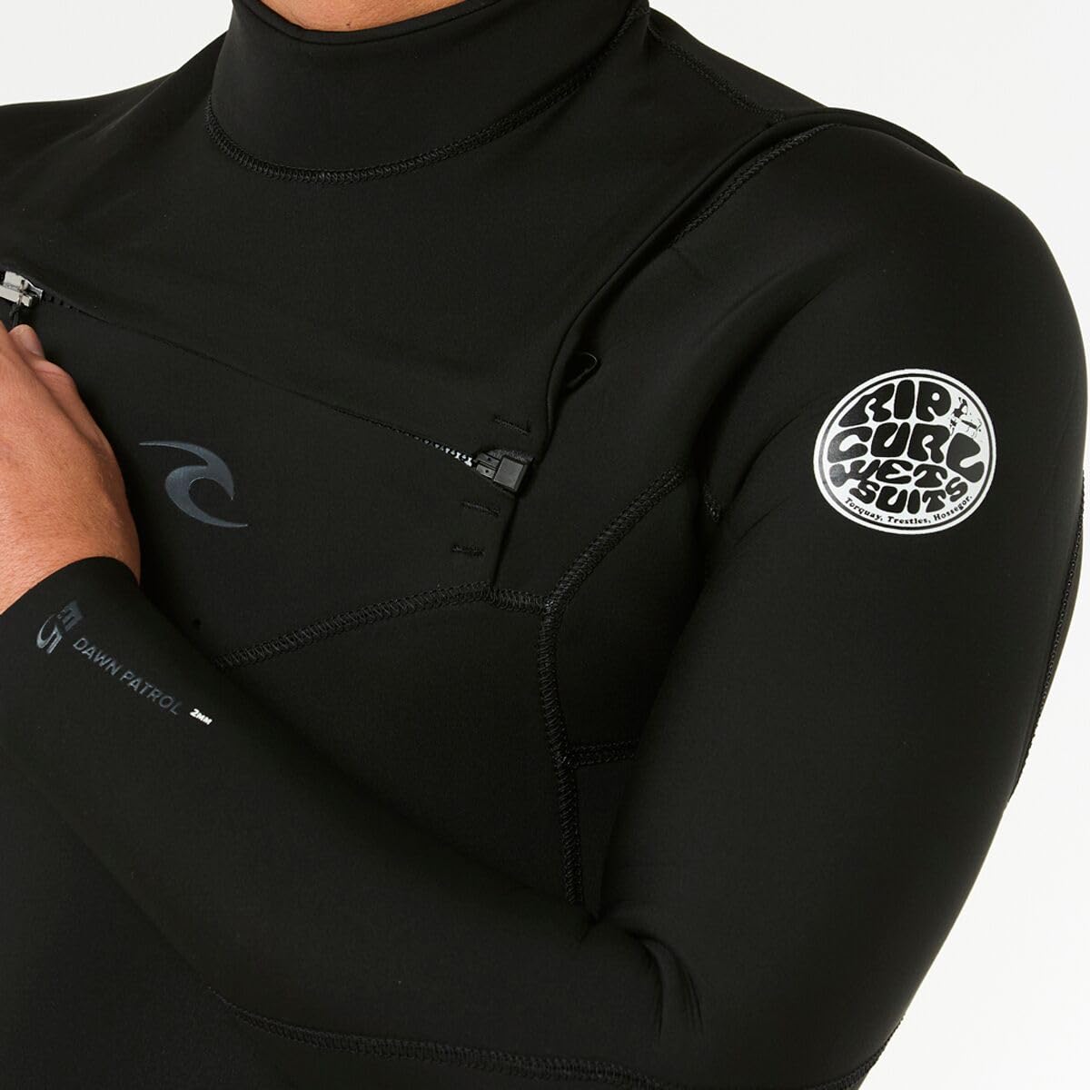Rip Curl Mens Dawn Patrol 2/2 Long Sleeve Chest Zip Springsuit 0090-Black XL