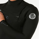 Rip Curl Mens Dawn Patrol 2/2 Long Sleeve Chest Zip Springsuit 0090-Black XL