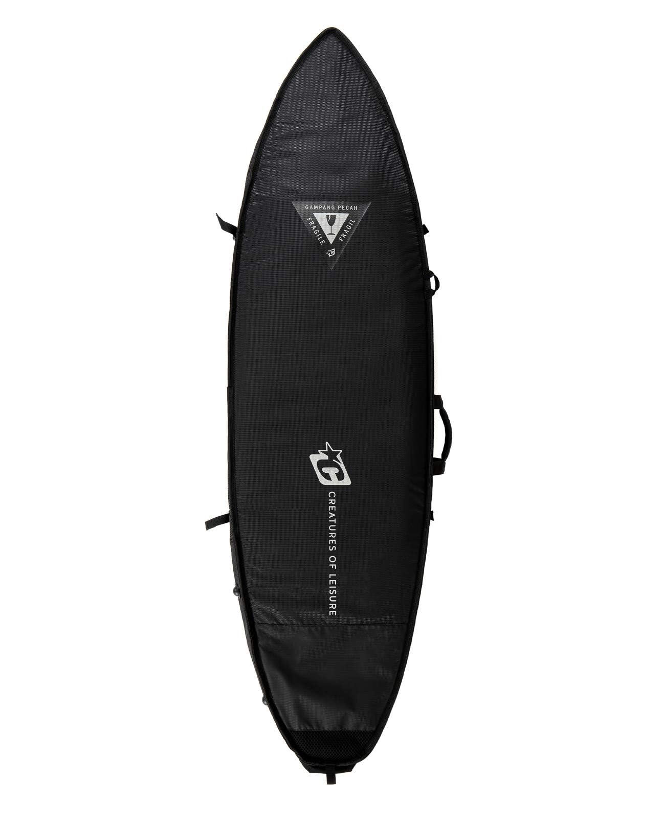 Creatures of Leisure Double DT2.0 Shortboard Boardbag Titanium-Black 6ft3in