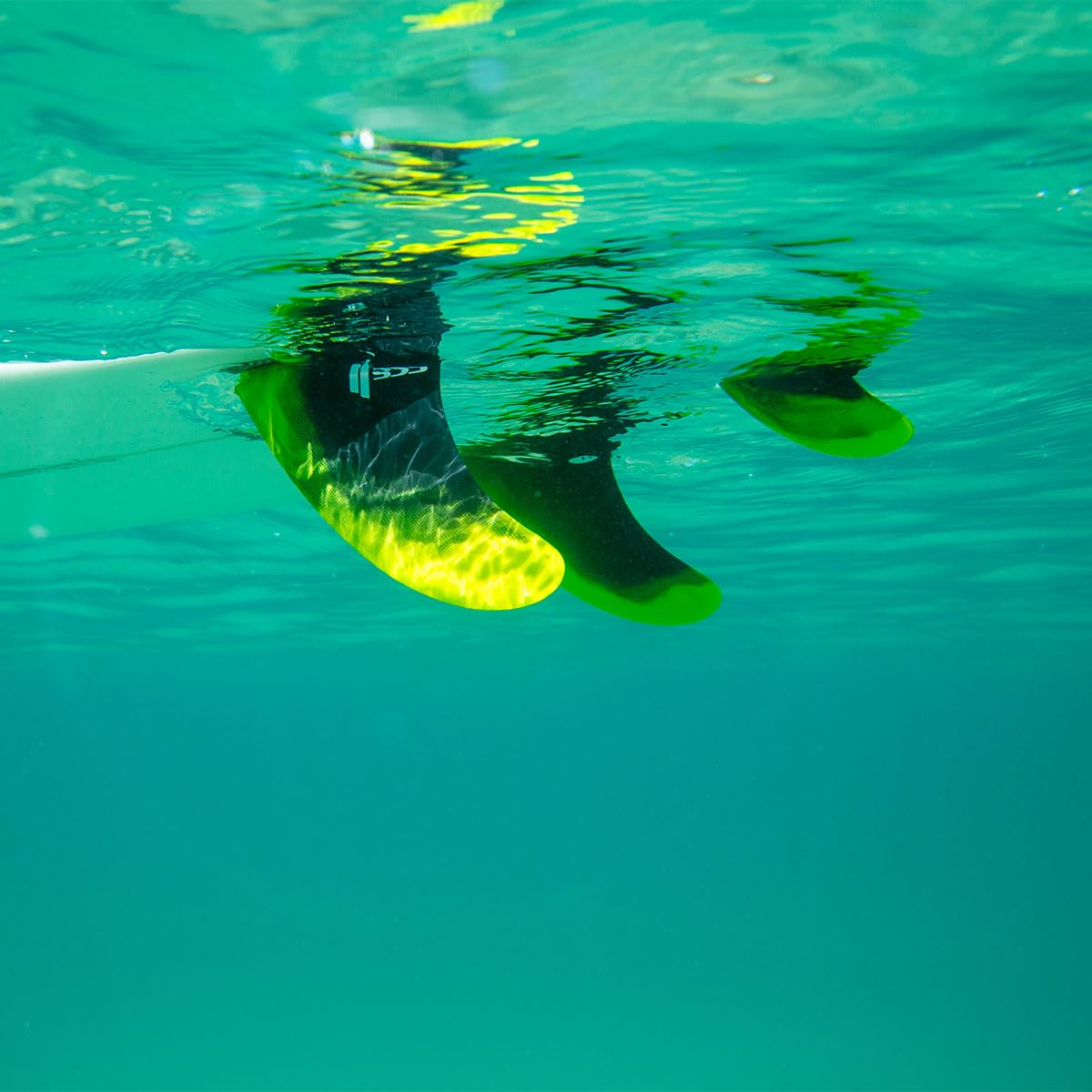 FCS 2 Mark Richards PC Tri Fin Set Cyber Lime-Black XL