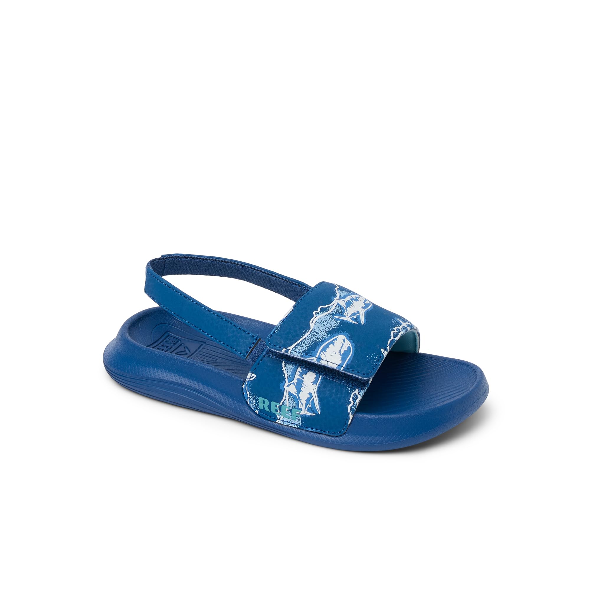 Reef Little Salty Boys Slide Royal Sharks 12 C
