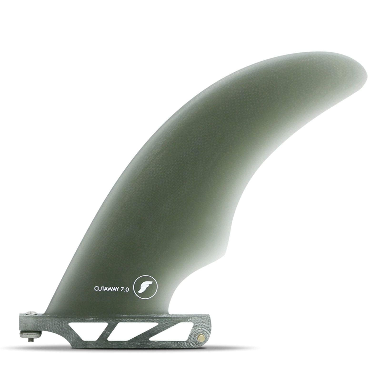Futures Fins Cutaway Fiberglass Longboard Fin Smoke 7in