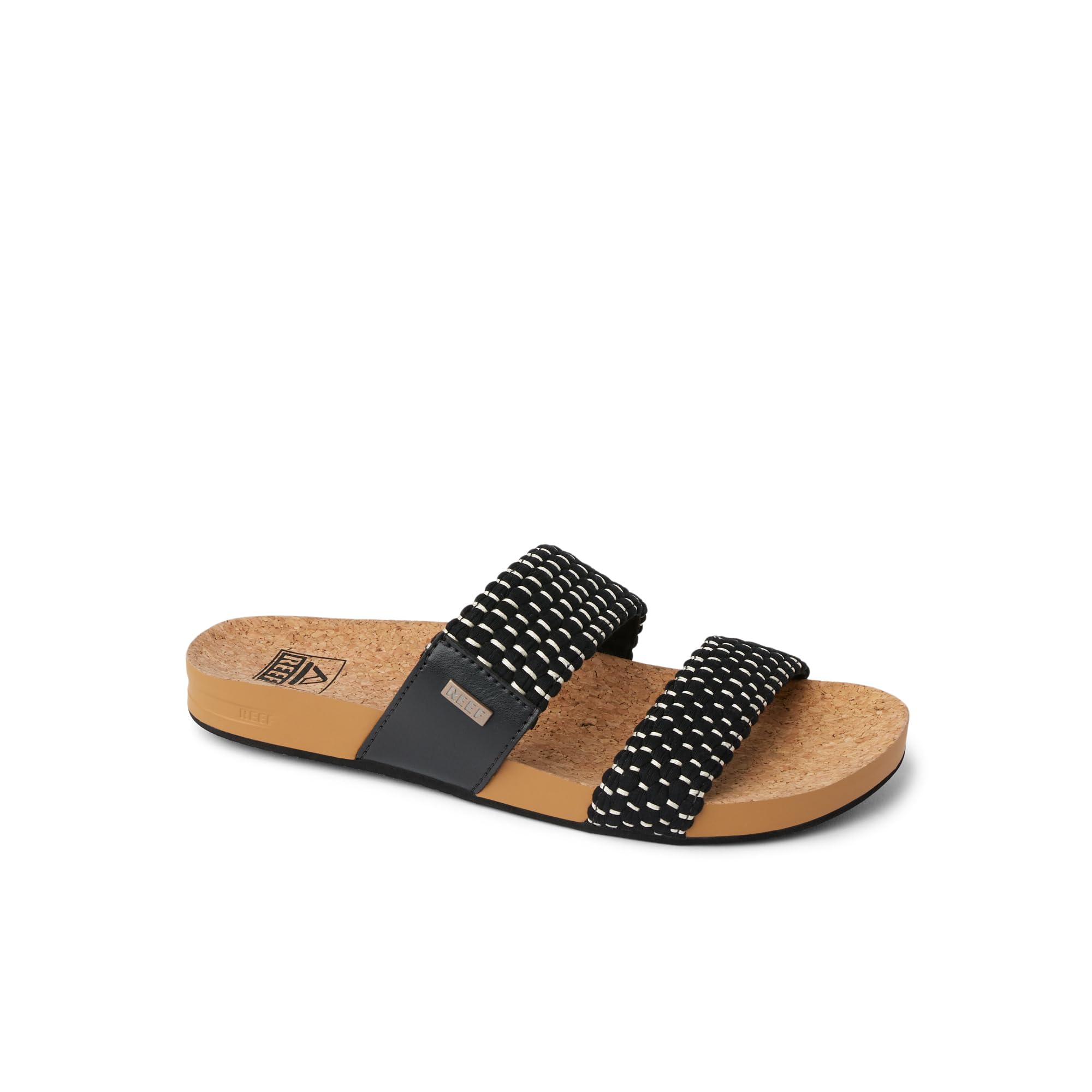 Reef Cushion Vista Womens Sandal Black Textile 9