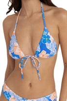 Rhythm Paradise Floral Halter Top BLU XS