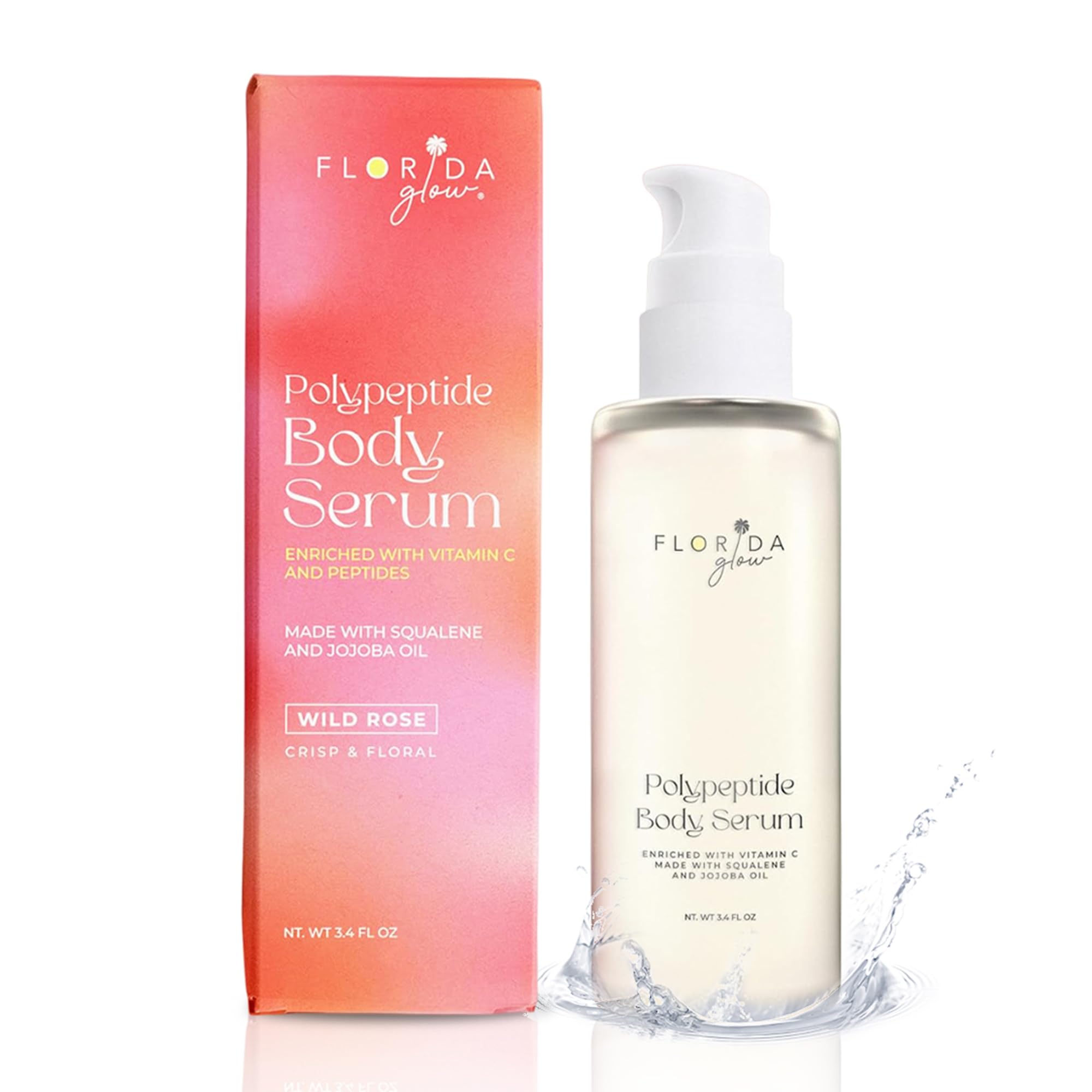 Florida Glow Polypeptide Body Serum Wild Rose 3.4oz