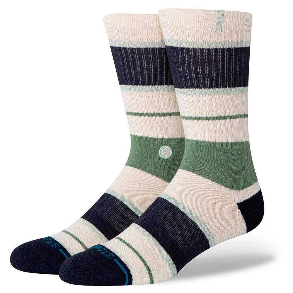 STANCE STRIPED DELIGHT CREW CVS-CANVAS L