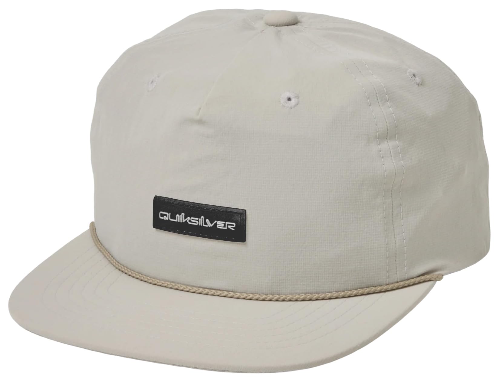Quiksilver High Tide 5-Panel Tech Fabric Snapback Hat BNE-Bone White OS