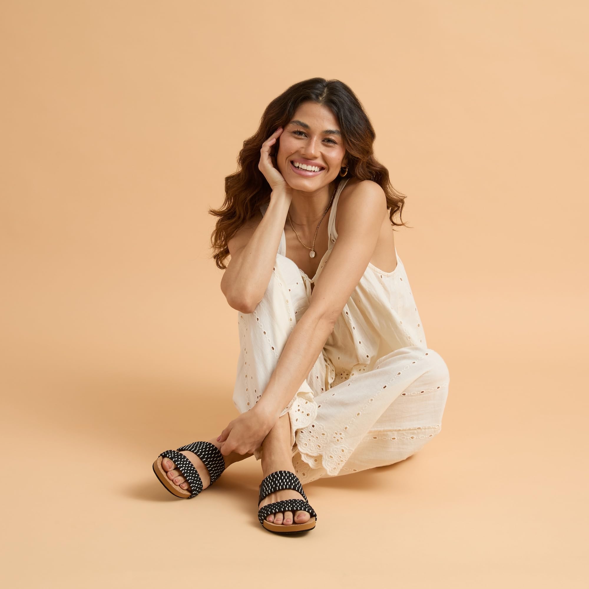 Reef Cushion Vista Womens Sandal Black Textile 9