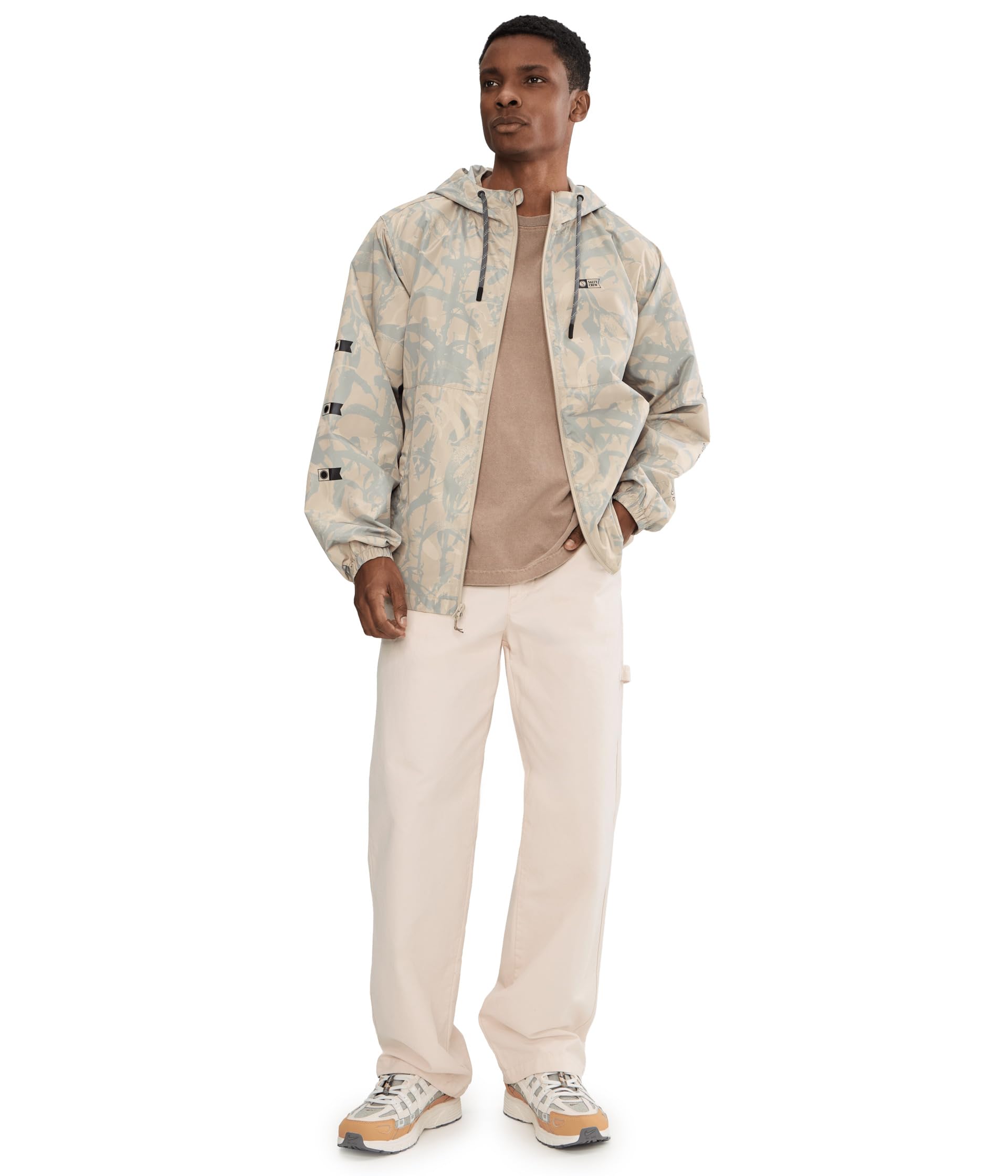 Salty Crew Surface Windbreaker Jacket LightCamo M