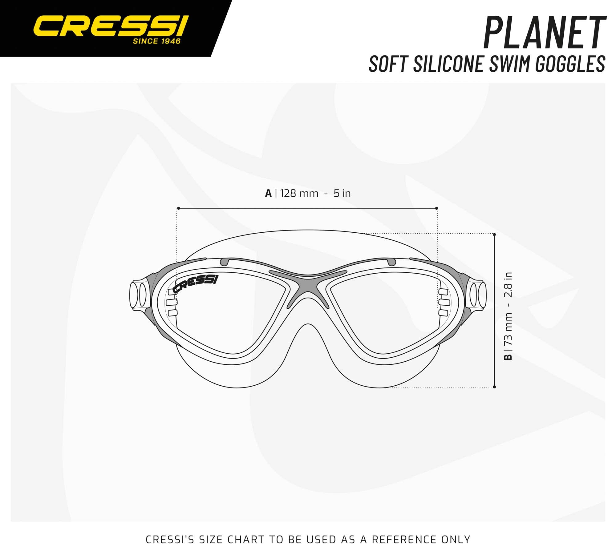 Cressi Planet Swimming Goggle Clear/Black /Tinted