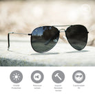 Knockaround Mile High Polarized Sunglasses  BlackSmoke