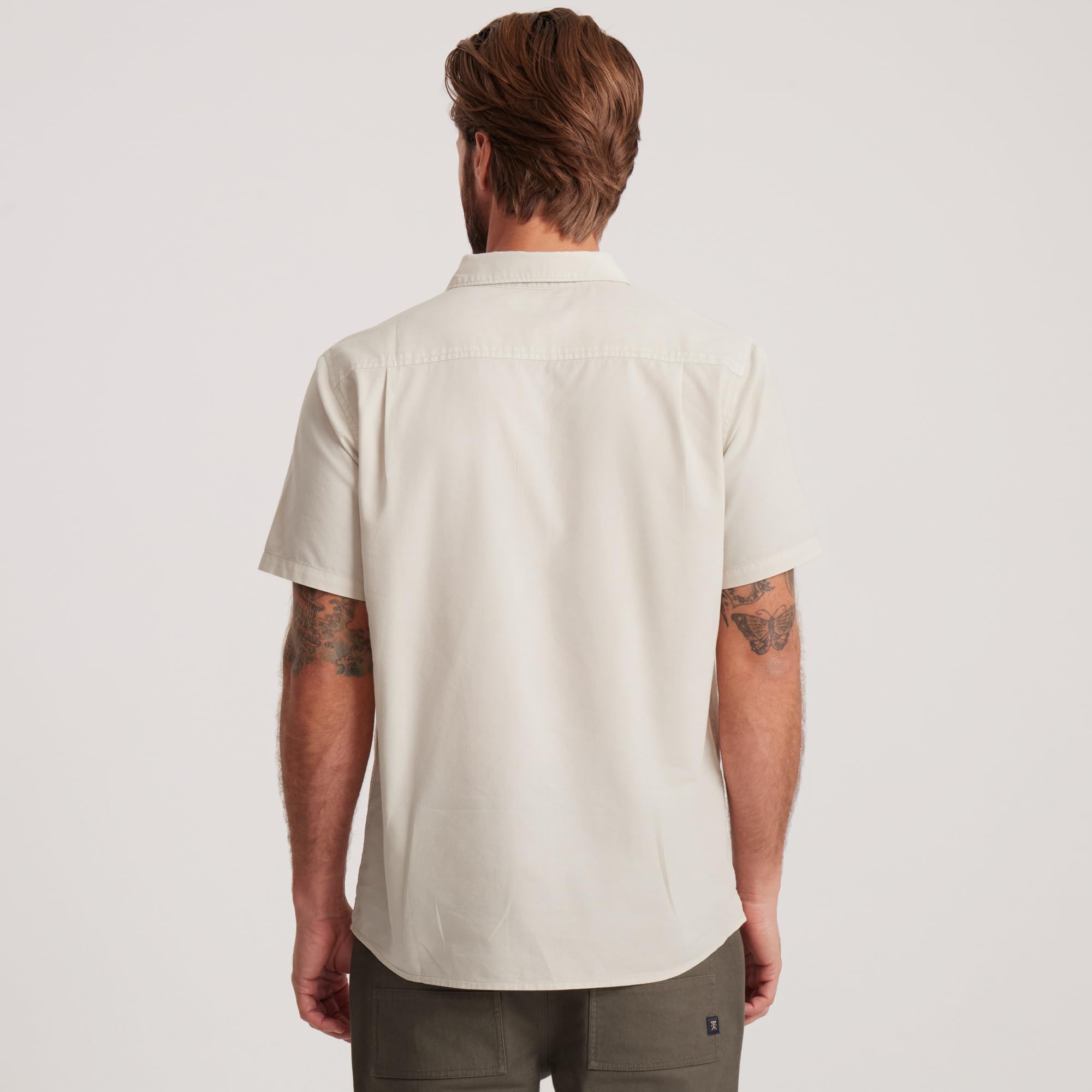 ROARK MADE TO FADE SS WOVEN WHB-WASHED BONE M