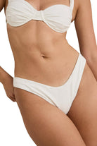 Rhythm Broderie Hi Cut Pant Bikini Bottom WHT-OffWhite XS