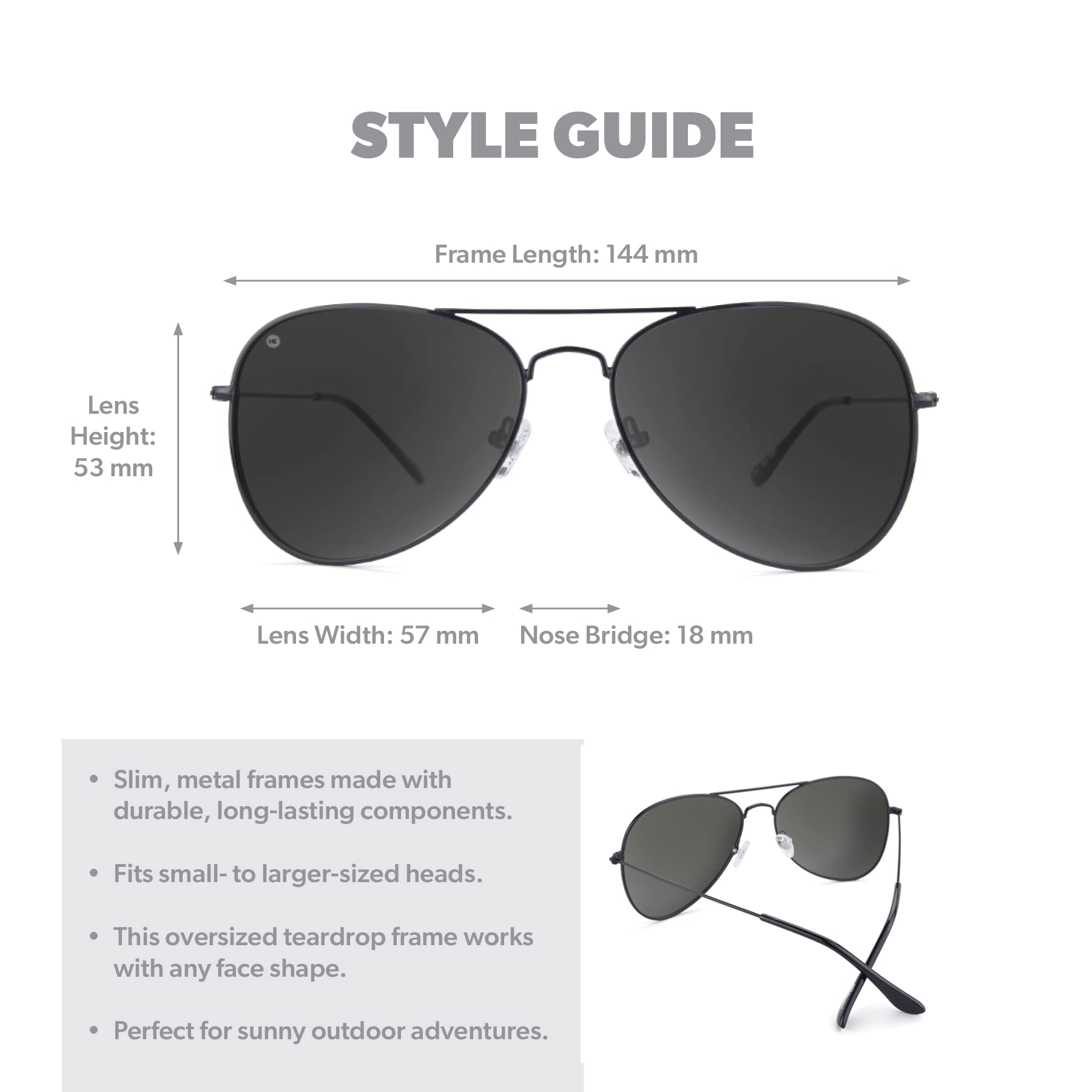 Knockaround Mile High Polarized Sunglasses  BlackSmoke