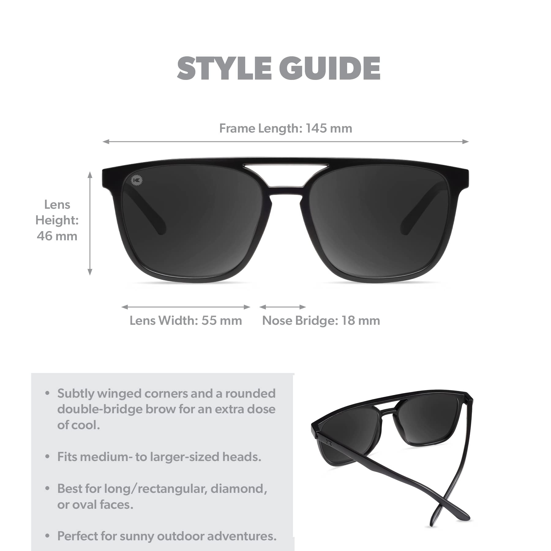 Knockaround Brightsides Polarized Sunglasses BlackonBlack