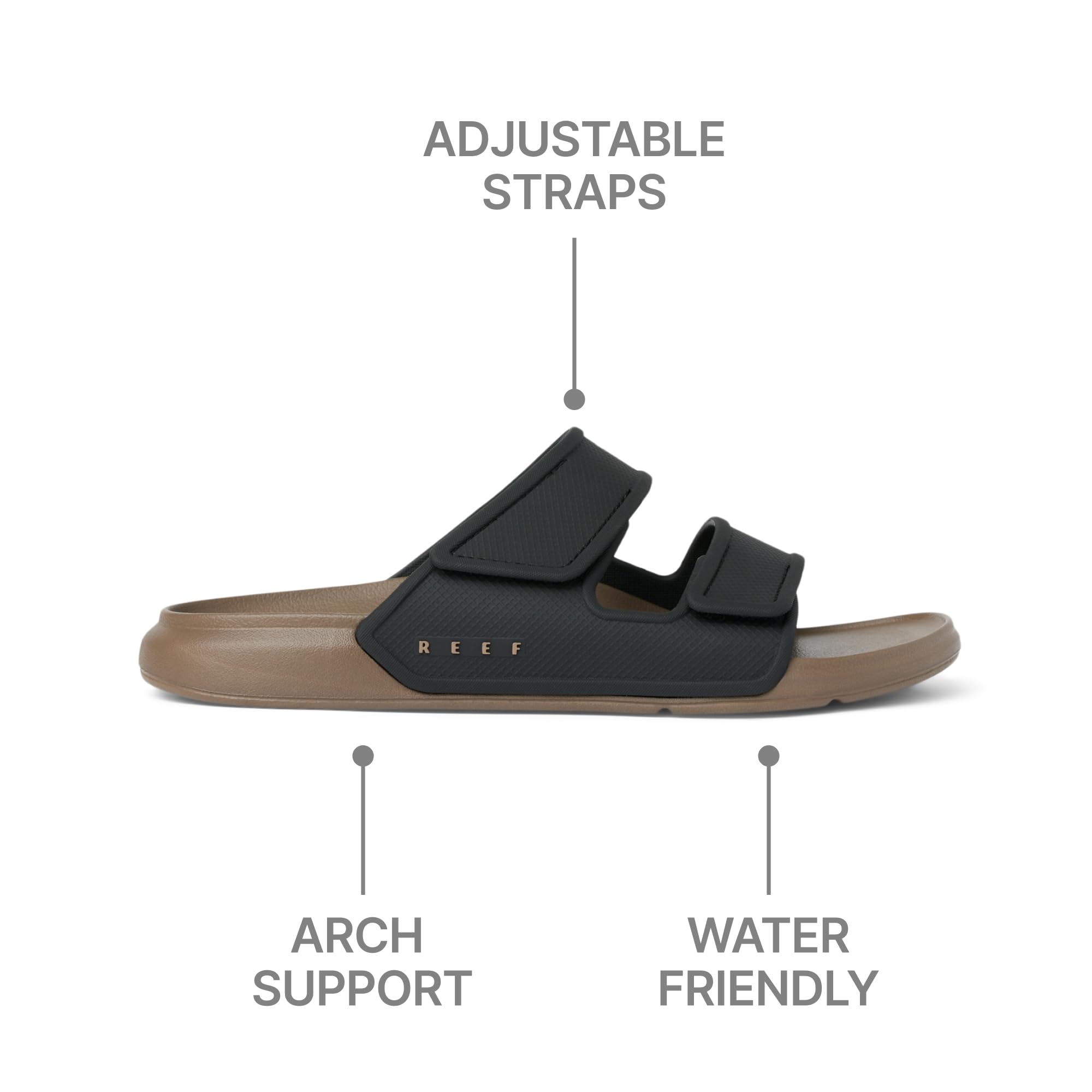 Reef Oasis Adapt Mens Sandal Fossil-Black 12