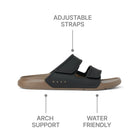 Reef Oasis Adapt Mens Sandal Fossil-Black 12