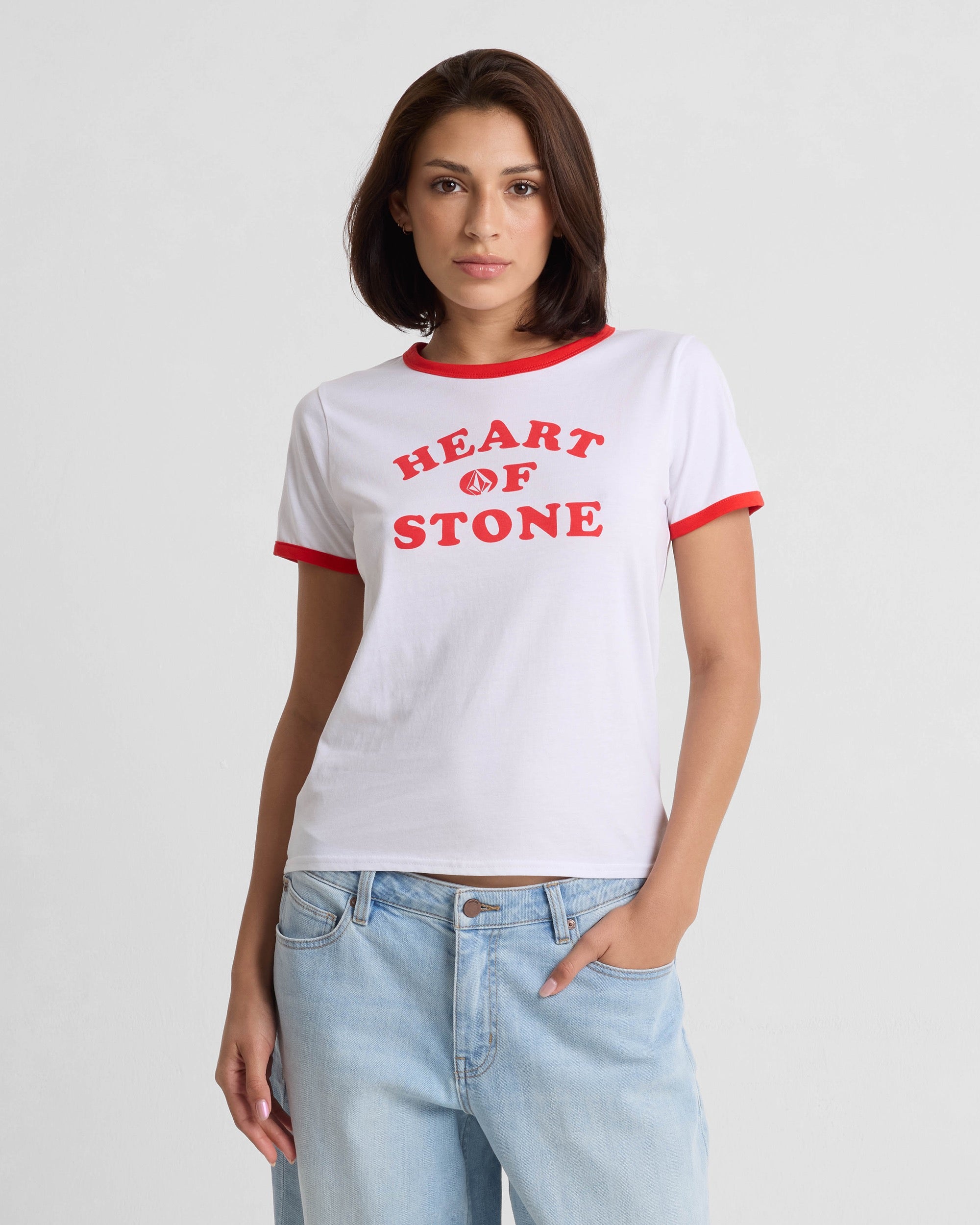 Volcom Brk Up Ringer Tee WHT S