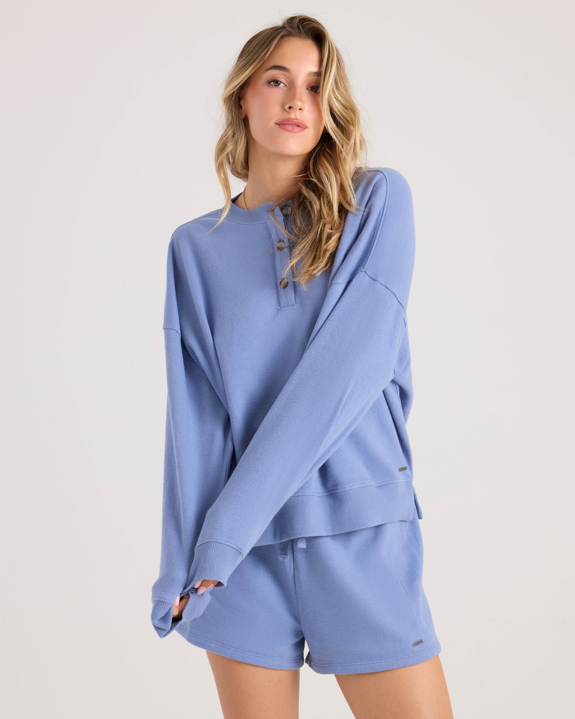 Volcom Lived In Fleece Henley HZN L