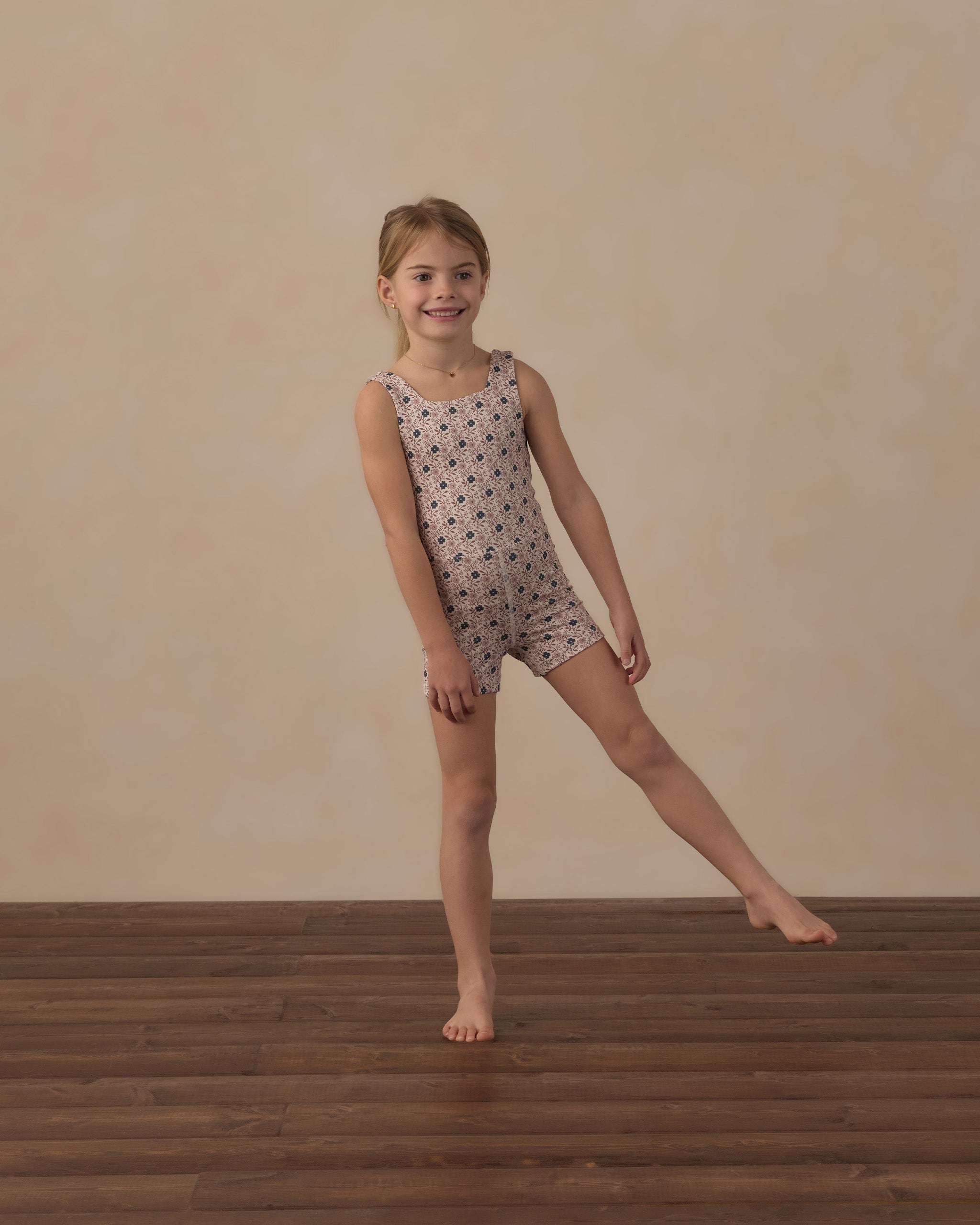 Rylee and Cru Malibu Bodysuit Blue Primrose 6-7Y