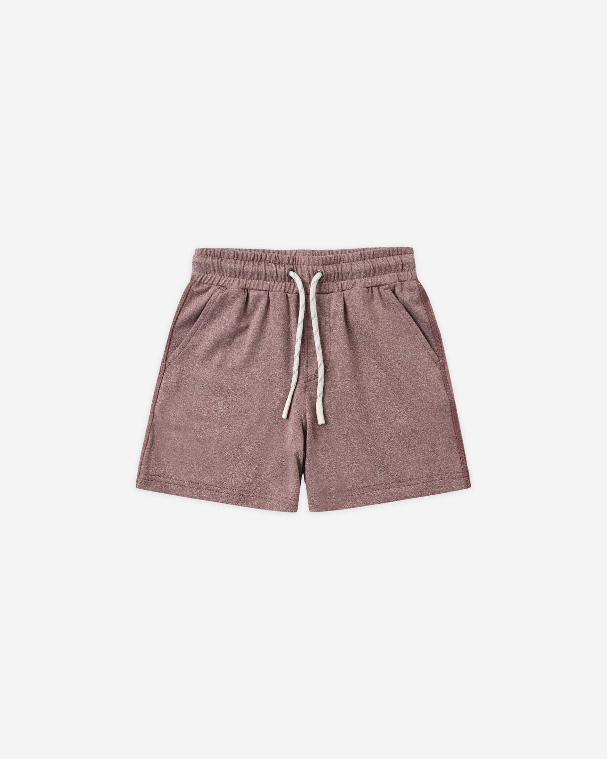 Rylee and Cru Oceanside Tech Short Heathered Mulberry 2-3Y