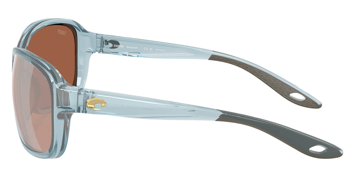 Costa Del Mar Seadrift Polarized Sunglasses TranslucentSiltBlue CopperSilverMirror 580P