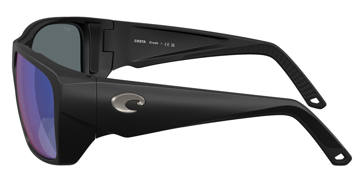 Costa Del Mar Crudo Sunglasses Matte Black BlueMirror 580P