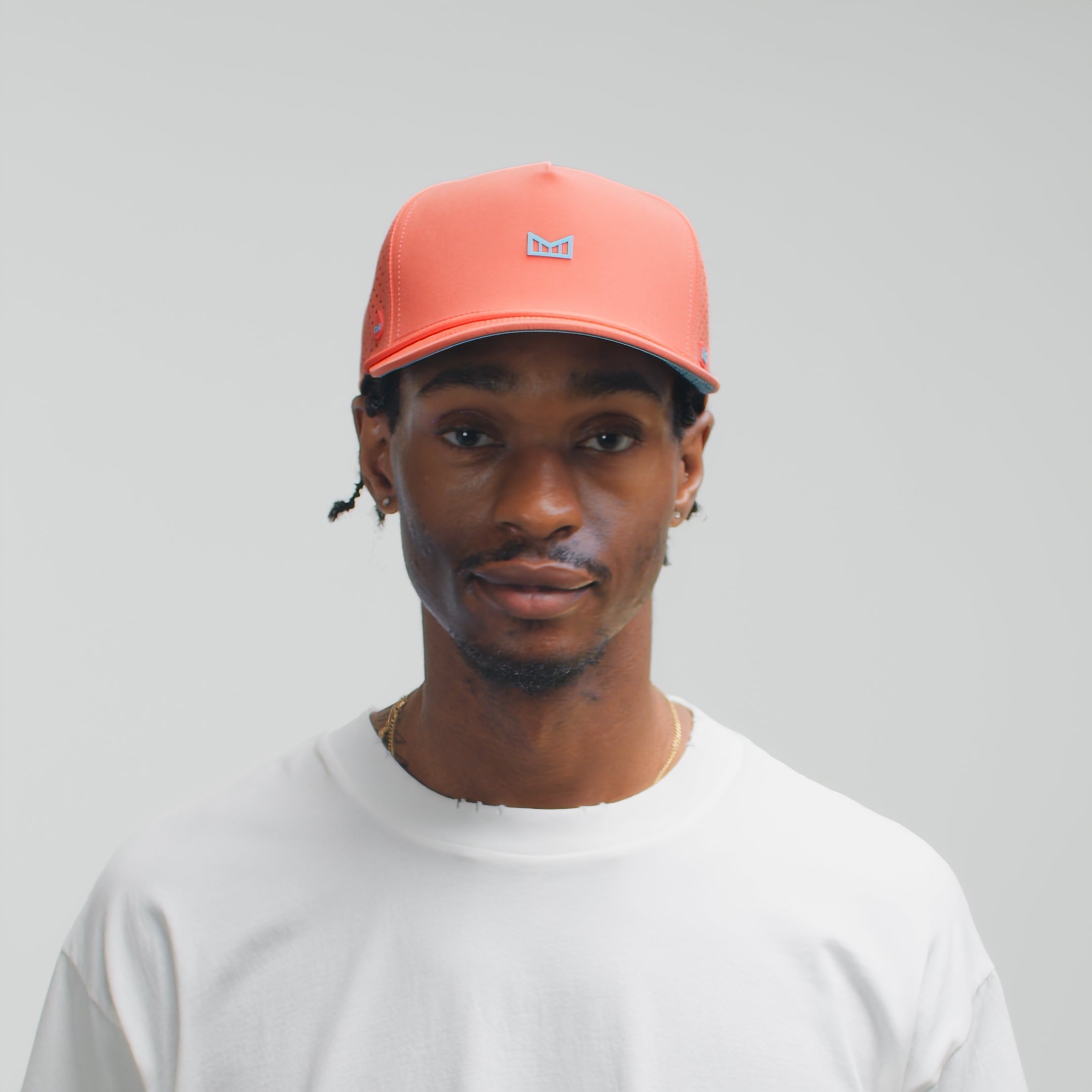 Melin Hydro Odyssey Rope Bulls Icon Hat Hot Coral C